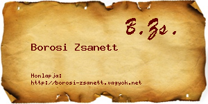 Borosi Zsanett névjegykártya
